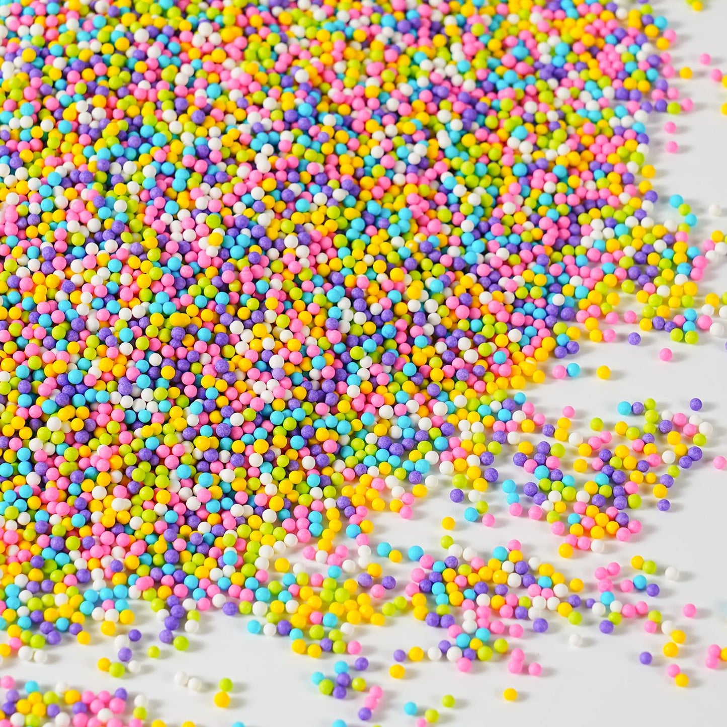Pastel Nonpareils Sprinkles 7oz Edible Easter Spring Sprinkles for Cake Decorating, 2mm Mini Pearls Candy Rainbow Nonpareils for