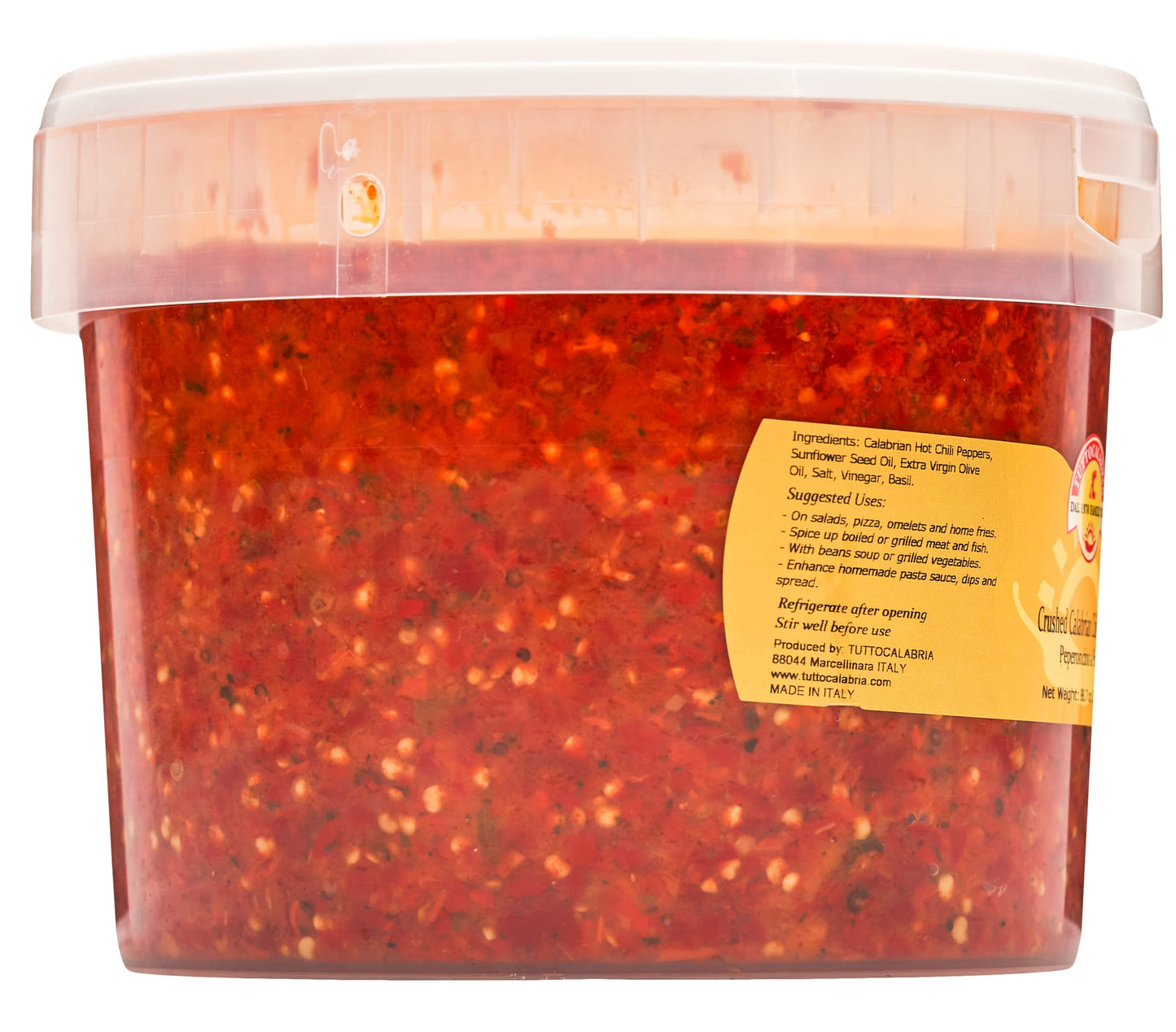 TUTTOCALABRIA Bulk Tutto Calabria Crushed Calabrian Chili Peppers 2.8 kg (98.7 oz)
