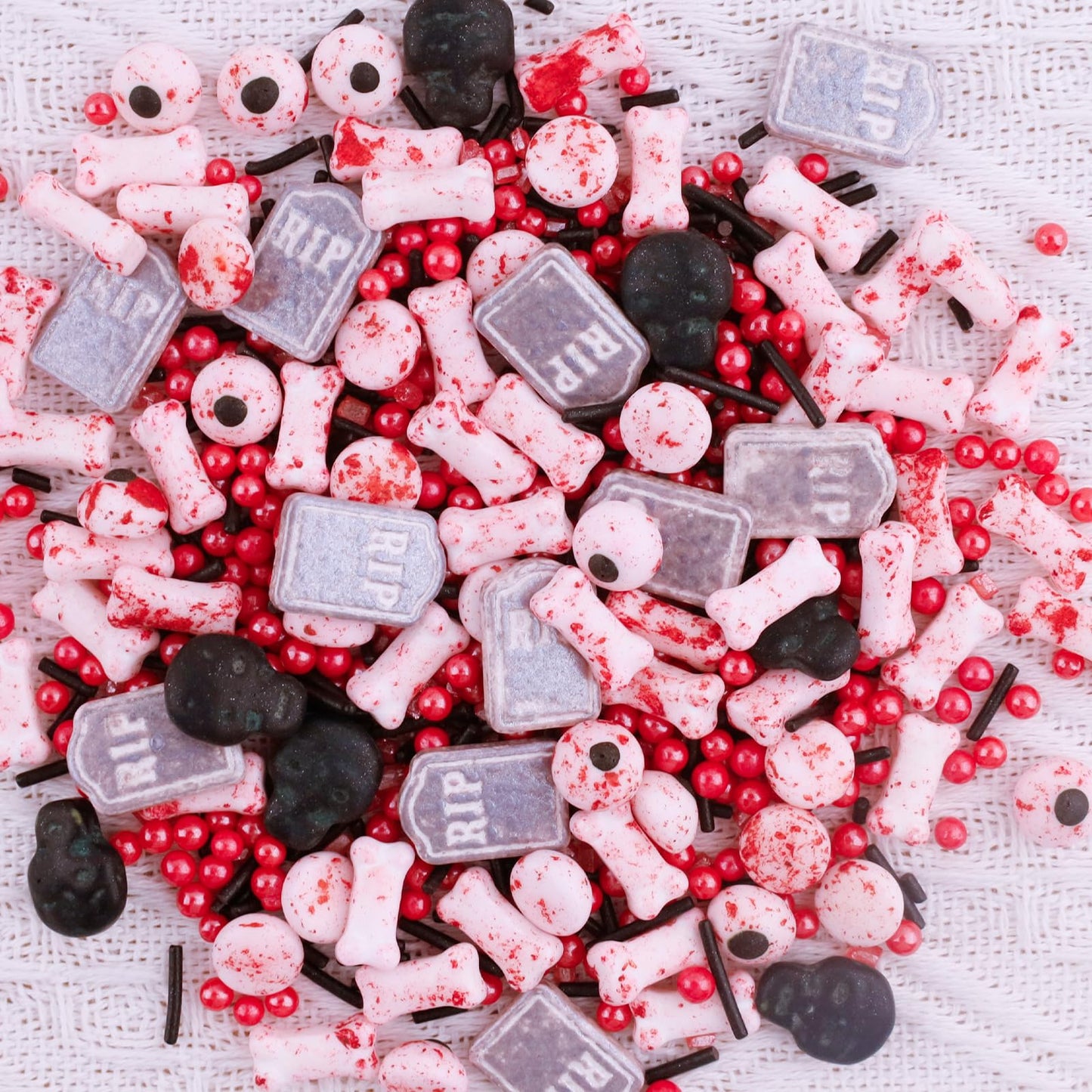 LEBERY Candy Eyeballs Edible Eyes Halloween Sprinkle Skull Dog Bones Sprinkles Candy Eyes Black Red Sprinkle Edible Eyeballs Sku