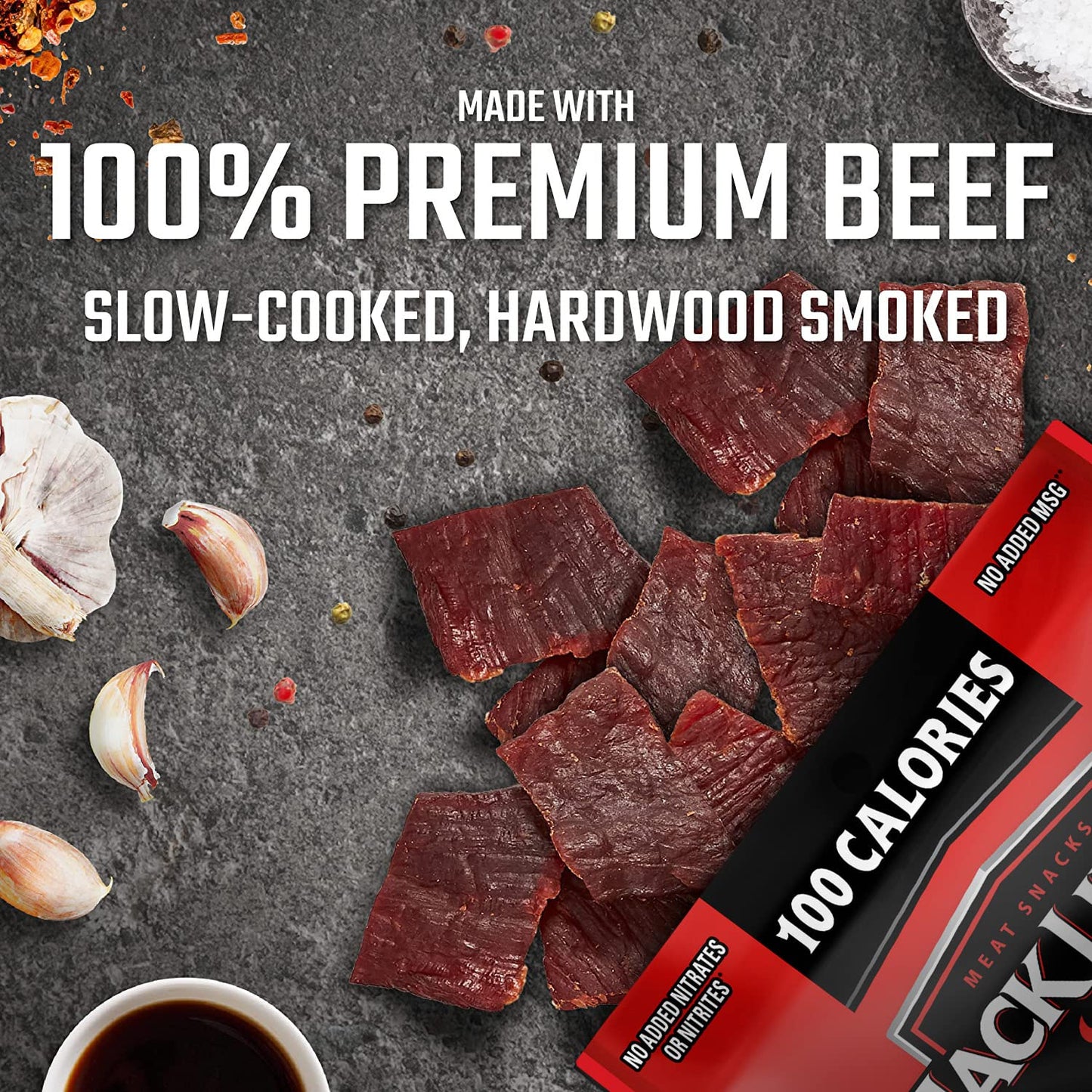 Jack Link'S Beef Jerky Variety Pack - Includes Original, Teriyaki, And Peppered Beef Jerky, Great Father'S Day Gifts For Dad - 9