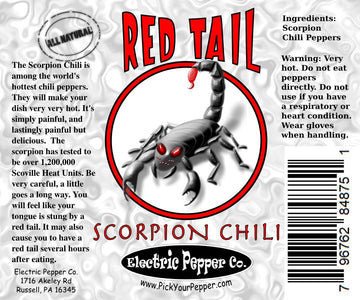 7 Dried Whole Scorpion Chili Peppers Trinidad Moruga Hot Pepper Red Tail +2 Free
