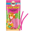 DOUzzle Back To School Sour Sticks Chewy Candy Straws Pink Lemonade (3.5 OZ - 1 Pack) Goodie Bag Stuffer, Pinata Filler - Kosher