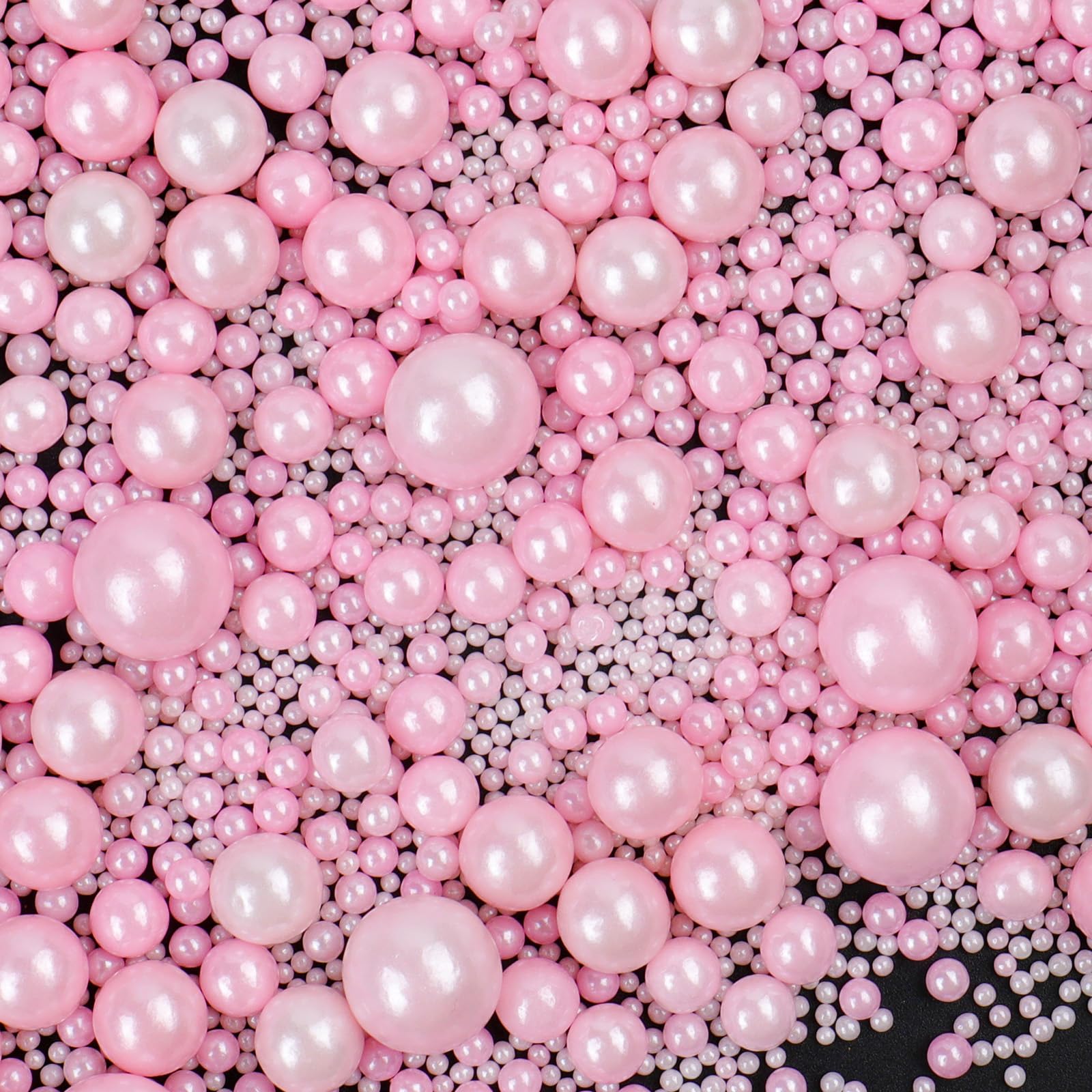 Pink Sprinkles For Cake Decorating  130G/4.6Oz Edible Light Pink Pearl Sprinkles Mix  Sugar Candy Pearls For Baking  Cookie Decorations And Cupcake Toppings  Wedding Party Valentines Supplies