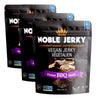 Noble Jerky - Vegan Jerky, Plant-Based High Protein Snack, Vegetarian, Non-GMO, BBQ Flavor, 3 Pack (70g Bags), 14g Protein Per B