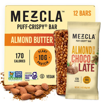 Mezcla Vegan Protein Bars, Gluten Free Snack Made With Dark Chocolate, Pea Protein, Almonds And Other Premium Ingredients, Healt