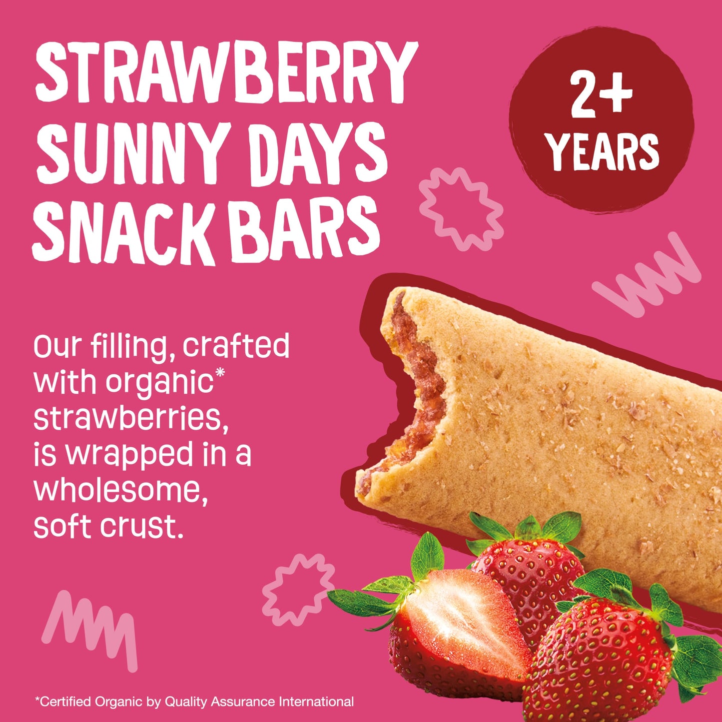 Earths Best Organic Kids Snacks, Sesame Street Toddler Snacks, Organic Sunny Days Snack Bars For Toddlers 2 Years And Older, Strawberry With Other Natural Flavors, 16 Bars Per Box