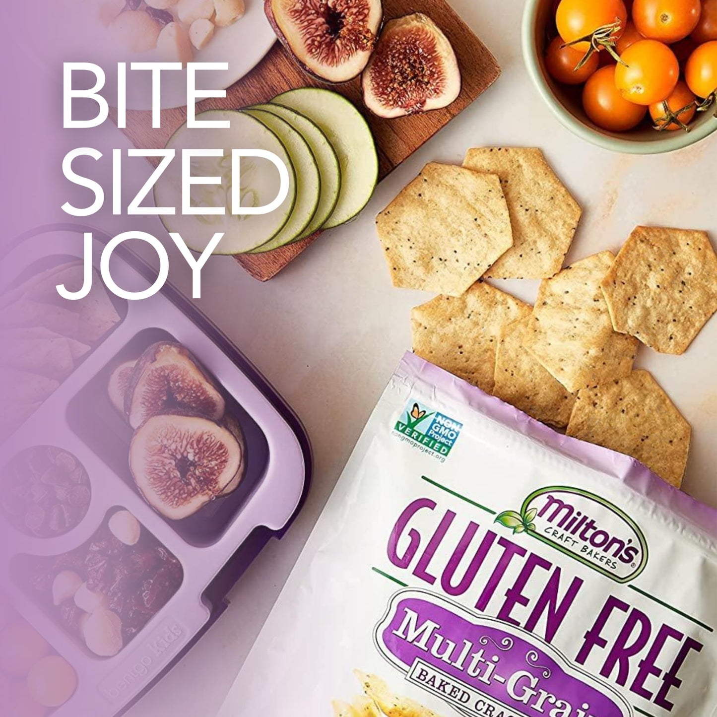 Milton'S Craft Bakers Gluten Free Multi-Grain Crackers - Baked Multigrain Crackers, Non-Gmo Project Verified, Kosher, Certified