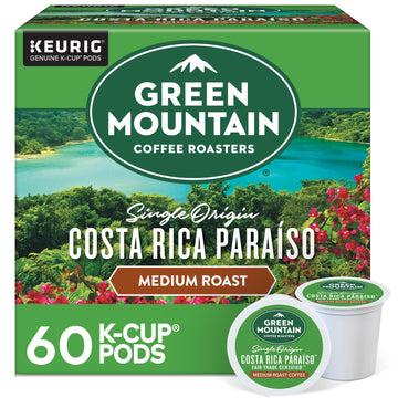 Green Mountain Coffee Roasters Costa Rica Paraiso, Keurig Single Serve K-Cup Pods, Medium Roast Coffee, 60 Count, (6 Packs Of 10)