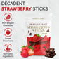 BEEMAX Belgian Chocolate Covered Fruit Sticks - Gourmet Dried Fruit Treat, 3.5 oz Resealable Pouch, Non-GMO, Milk Chocolate, Strawberry