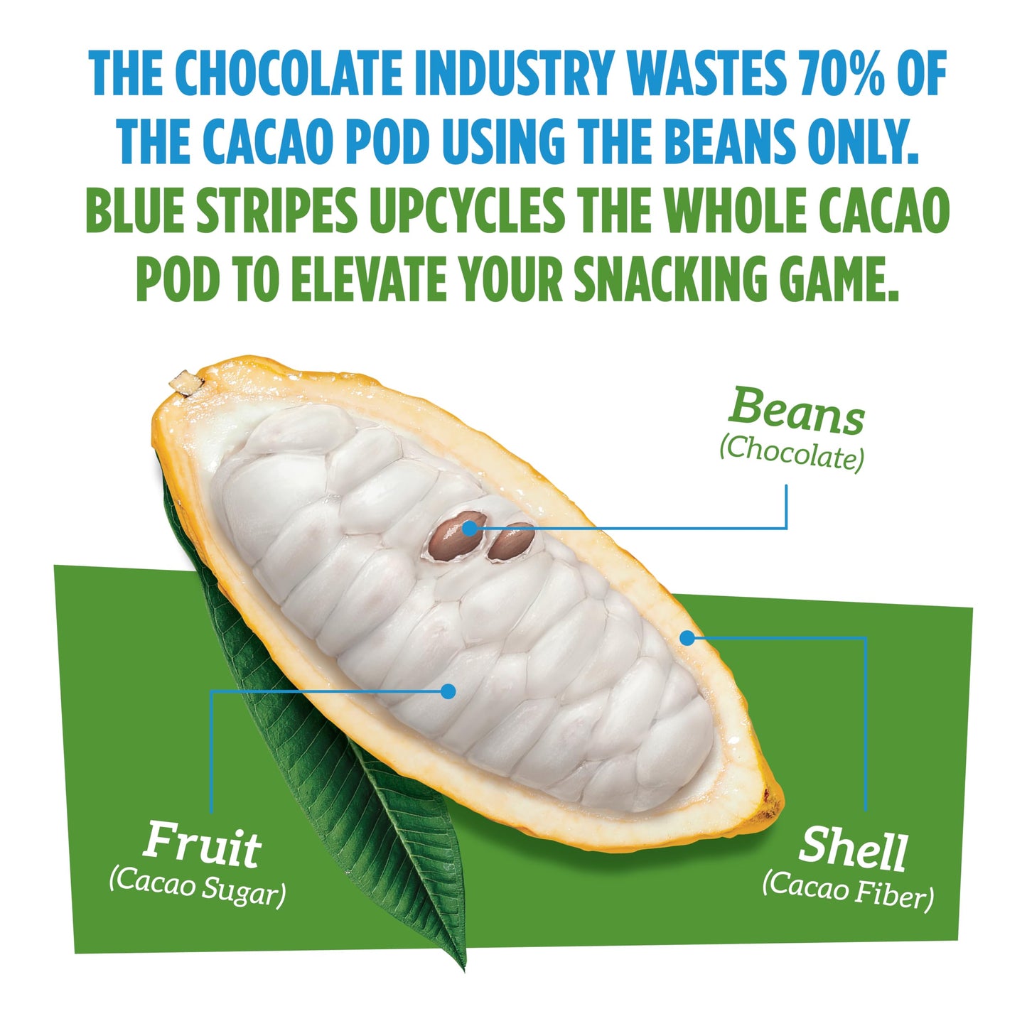 Blue Stripes - Trail Mix, Peanut Butter Banana, Cashews, Peanut Butter Chips, Healthy Snacks for Adults, Whole 70% Cacao, With U