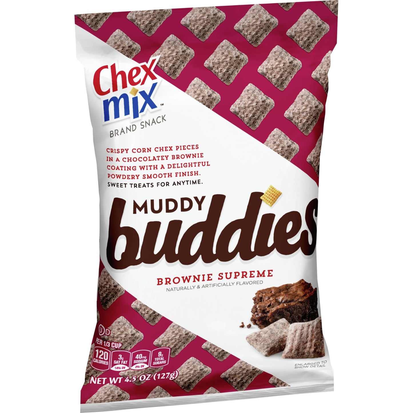 The Hampton Candy Company Variety Snack Pack Muddy Buddies, 3 Pack - Brownie Supreme, Cookies & Cream, Peanut Butter & Chocolate, 4.42 oz