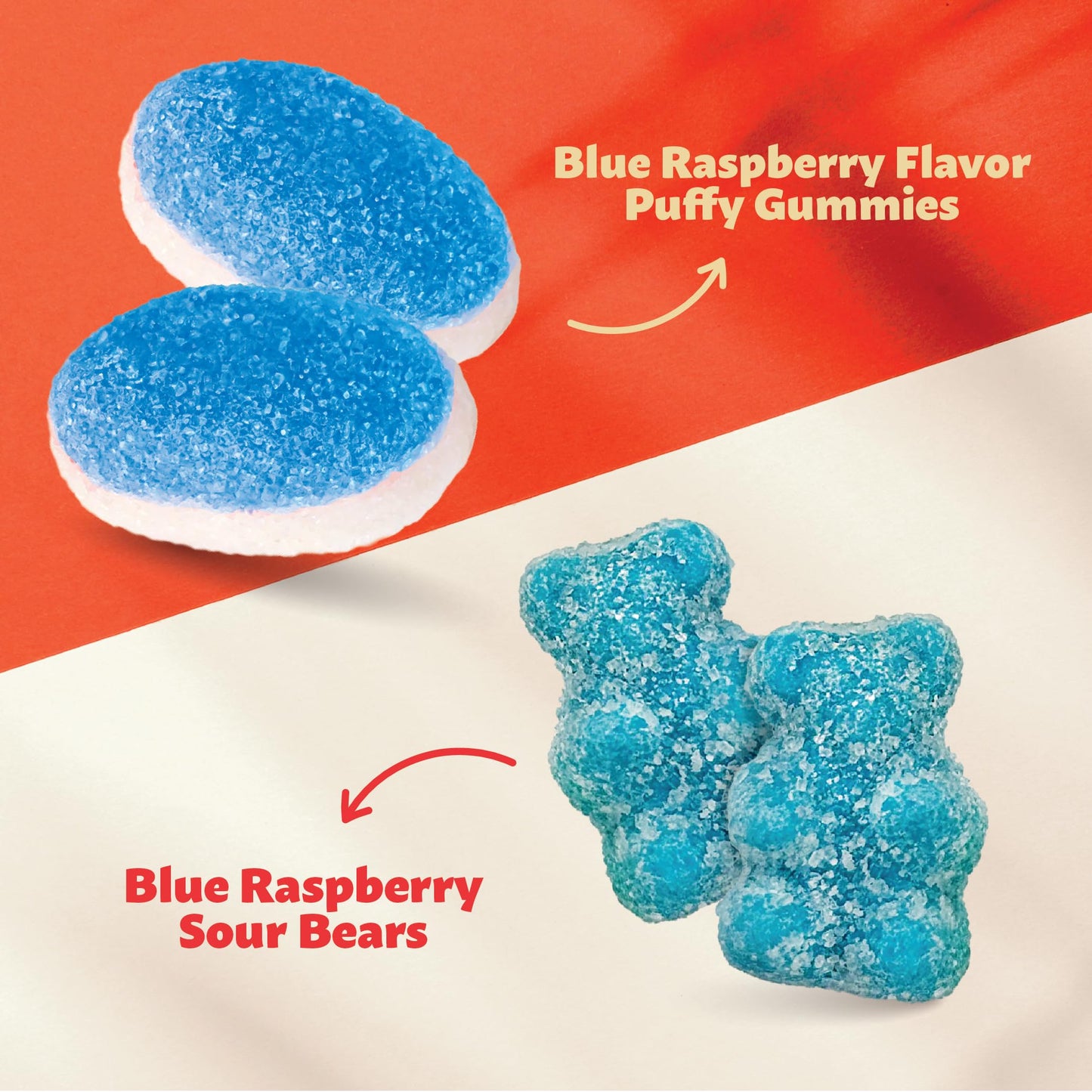 ILIKE! Blue Gummy Candy Mix - 2-Pound Bag of Blue Raspberry Puffs & Sour Gummy Bears