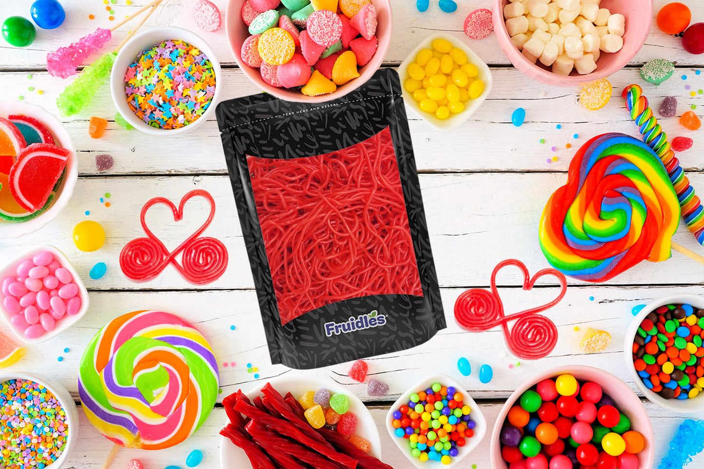 Fruidles Broadway Laces - Strawberry Licorice String Candy (4 Pounds)