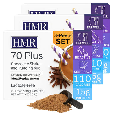 HMR 70 Plus Chocolate Shake & Pudding Mix | Meal Replacement Powder | Lactose-Free | 15g Protein | Supports Healthy Weight Loss 