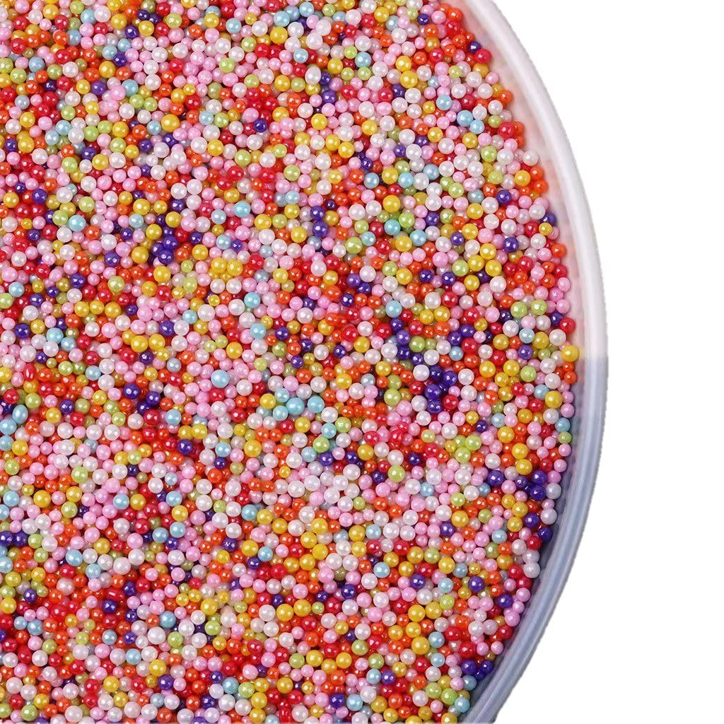 Colored Sprinkles Edible Pearl 130g 4.6OZ Christmas sprinkles,Cookie sprinkles,Sugar Pearl, Edible Candy Pearlsfor Cake Cupcake 