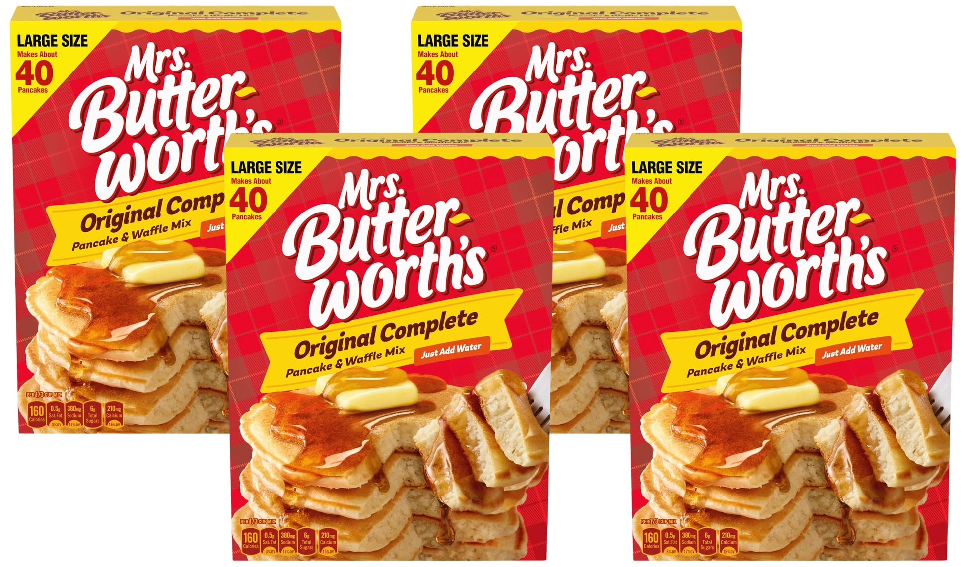 Mrs. Butterworth Pancake and Waffle Mix, 32 Ounce (Pack of 4)