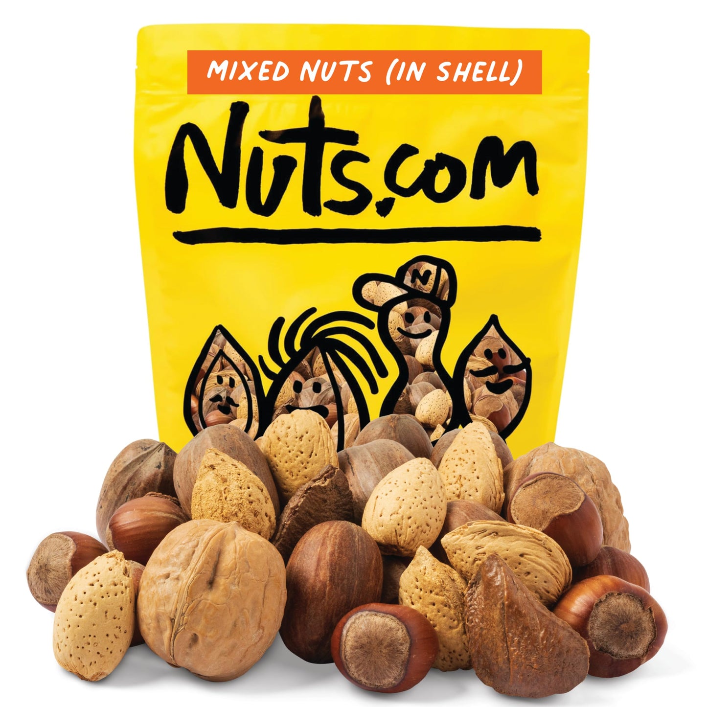 Nuts.com - Mixed Nuts in Shell - 5 Lb Bag  Healthy Snack Sampler  Includes enhanced Walnuts  Almonds  Hazelnuts  Pecans & Brazil Nuts - Good Source of Protein  Fiber & Omega-3