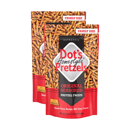 Dot s Homestyle Pretzels 18 Ounce Family Size Original Seasoned Pretzel Twists (2 Pack)