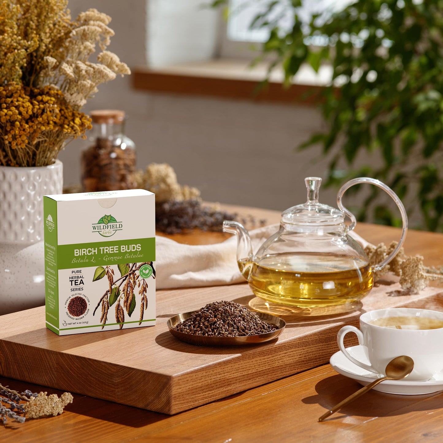 4 Oz. Birch Tree Buds Herbal Tea (Betulae Gemmae) - 113G Dried Birch Tree Buds Betula Pendula Herb Tea Hojas Te De Abedul