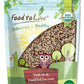 Food to Live Organic Tri-Color Quinoa, 3 Pounds - Non-GMO, Blend of White, Black, and Red Quinoa, Whole Grain, Non-Irradiated, K