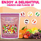 Fruit Crunch Original Freeze Dried Candy 1lb - Assortment of Strawberry, Orange, Lemon, Grape,and Lime Candy Freeze Dried Flavor