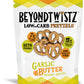BeyondChipz Low Carb Pretzels, Garlic Butter, Keto Friendly, 8oz Family Size (Pack of 3), 2g Net Carbs, 18g Protein
