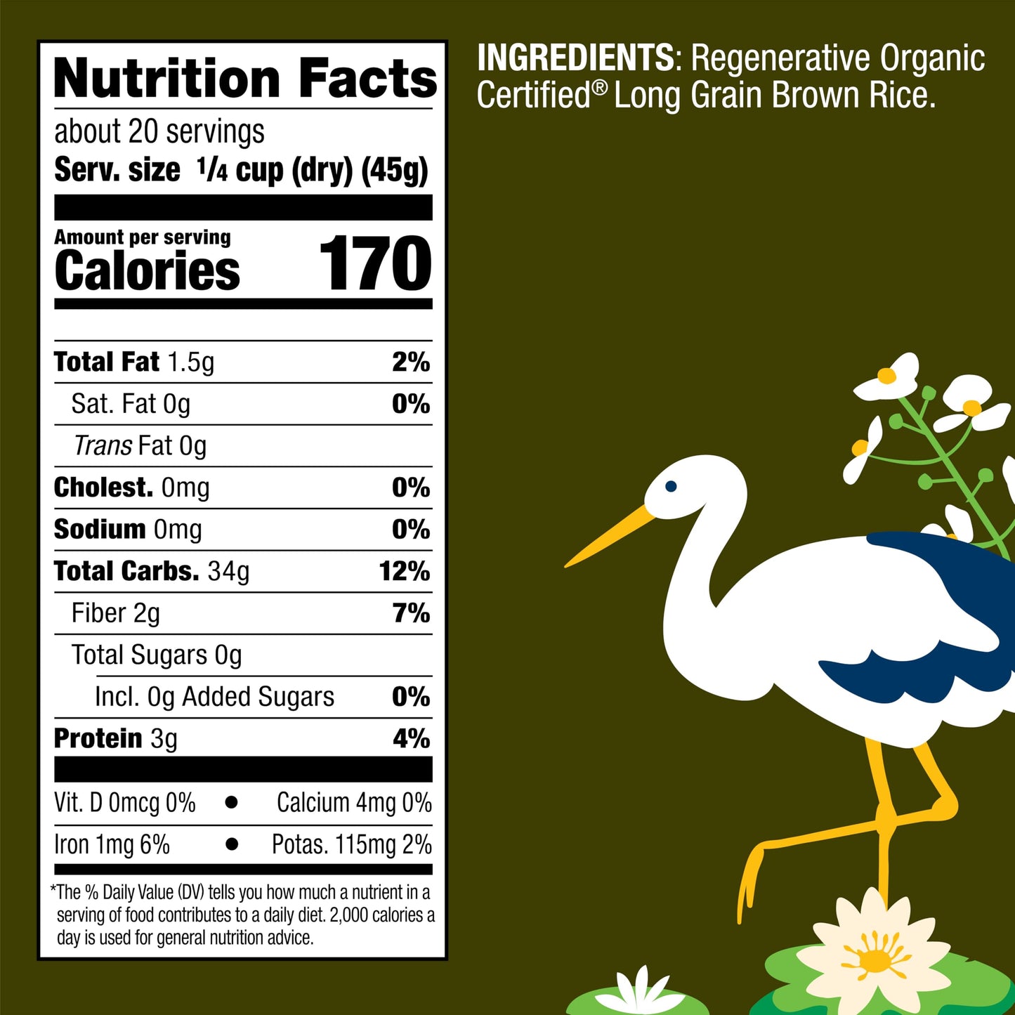Lundberg Brown Rice, Regenerative Organic Certified, 2-Pack - Non-Sticky, Aromatic Long Grain Rice, Responsibly Grown in Califor