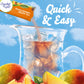 Crystal Light Peach Mango Green Tea Powdered Drink Mix, 60 ct, 12 Canisters of 5 Pitcher Packets, Naturally Flavored, 1.85 oz each