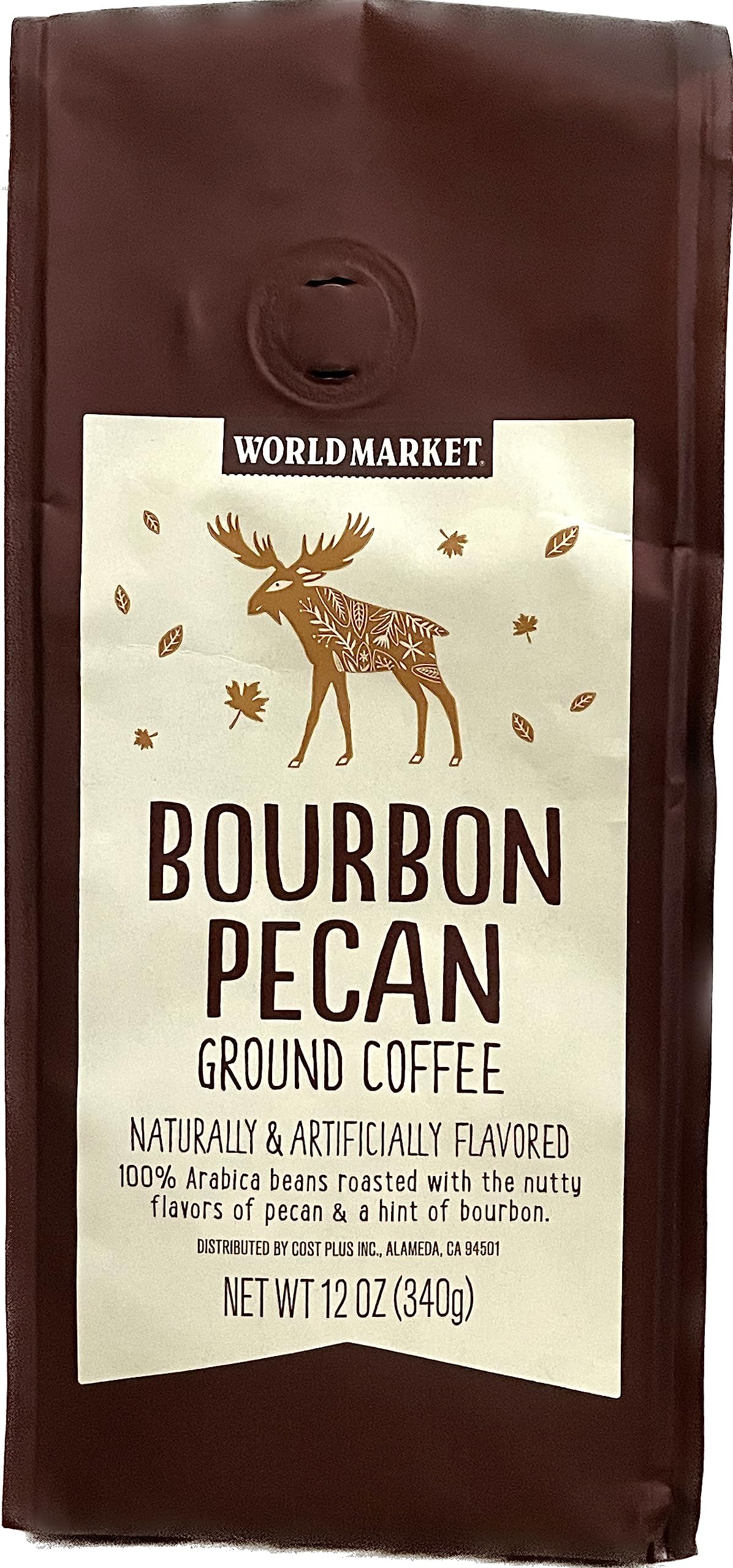 Simpli Better Bourbon Pecan Ground Coffee - Pure Arabica, Gourmet Blend, 12 Ounce Pack