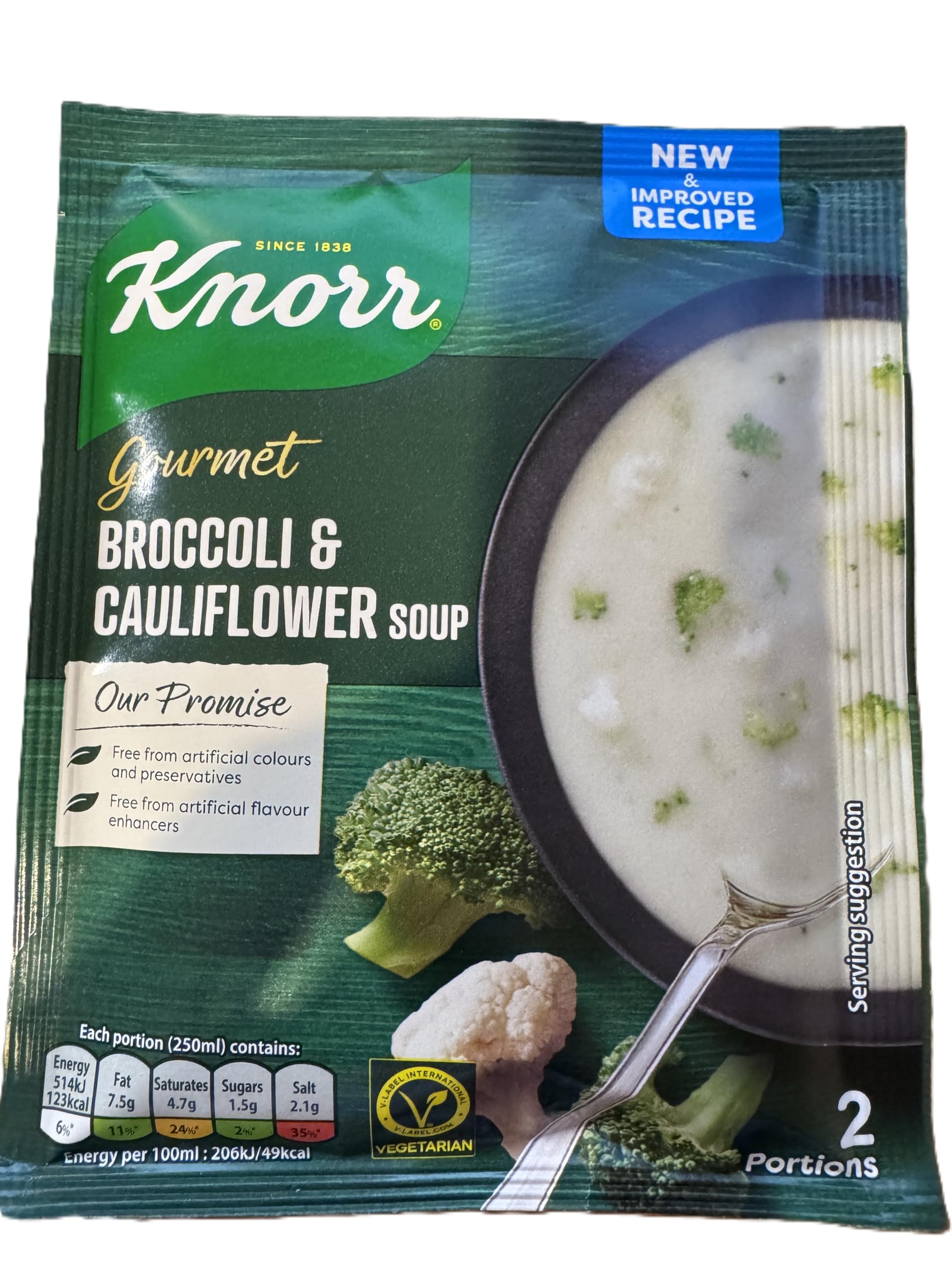 Knorr Gourmet Broccoli & Cauliflower Soup Mix, 51g (1.79oz), Pack of 3, Irish recipe