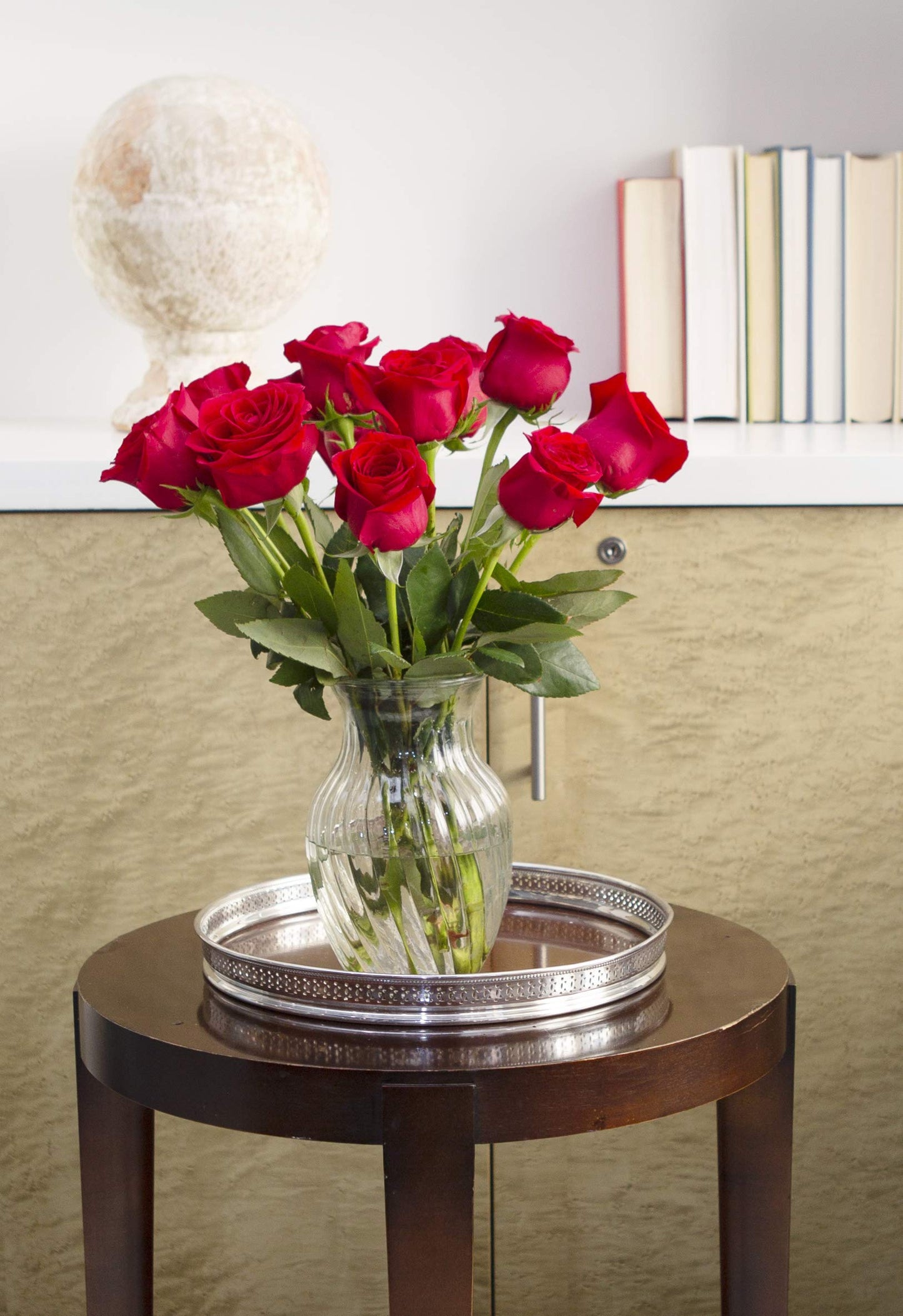KaBloom Romantic Bouquet - 12 Fresh Red Roses - Gift for Birthday, Anniversary, Valentine - Model KADF4305-V999-A999