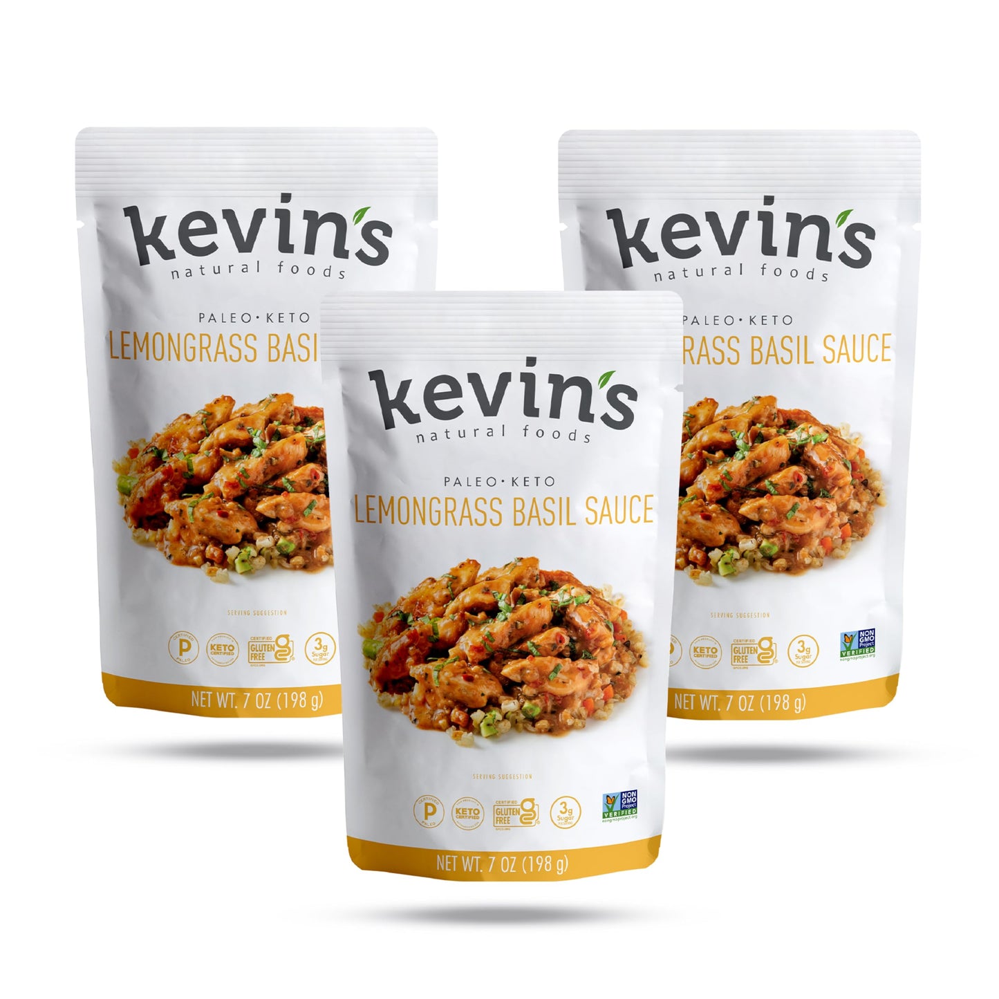 Kevin'S Natural Foods Lemongrass Basil Sauce - Keto And Paleo Simmer Sauce - Stir-Fry Sauce, Gluten Free, No Preservatives, Non-