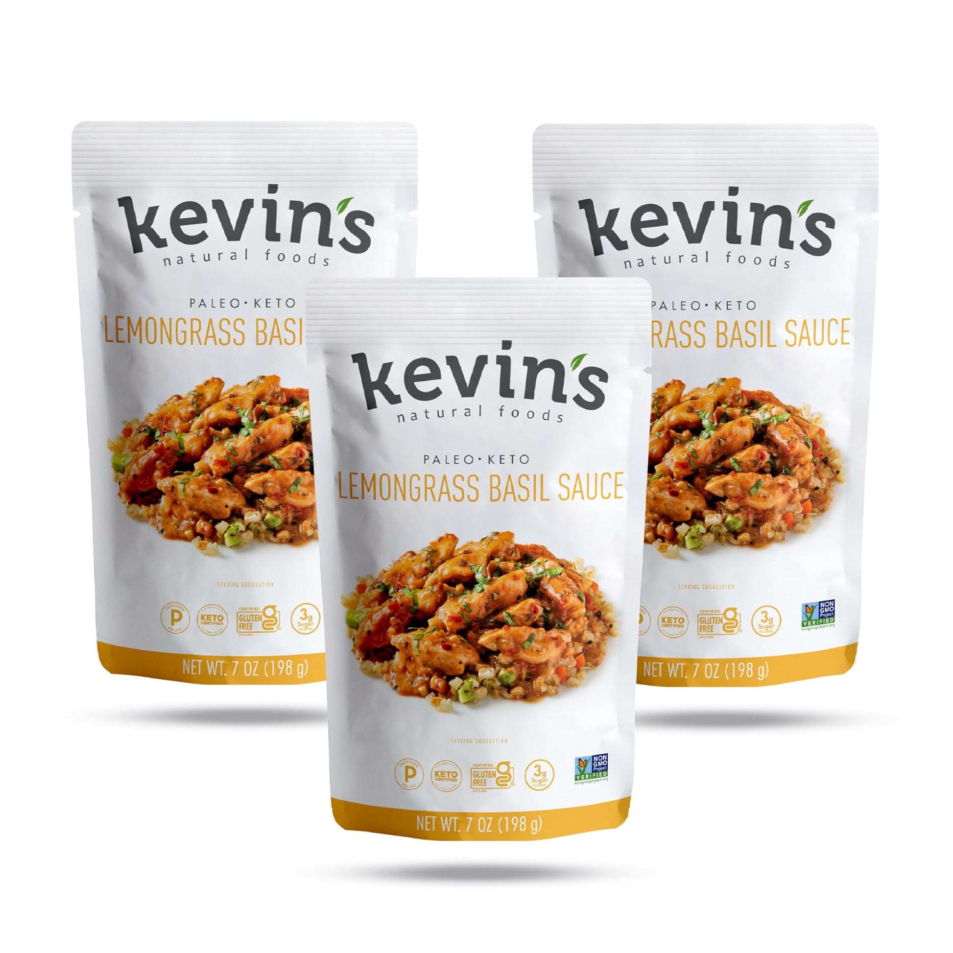 Kevin'S Natural Foods Lemongrass Basil Sauce - Keto And Paleo Simmer Sauce - Stir-Fry Sauce, Gluten Free, No Preservatives, Non-