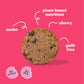 Love + Chew Soft Baked Protein Cookies, Gluten Free | (18) Count Cherry Almond Minis | Vegan, Paleo, Non GMO and Packed with Sup