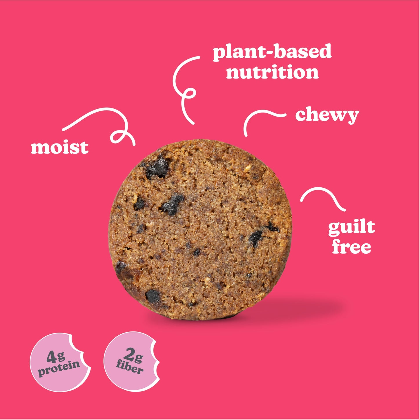 Love + Chew Soft Baked Protein Cookies, Gluten Free | (18) Count Cherry Almond Minis | Vegan, Paleo, Non GMO and Packed with Sup