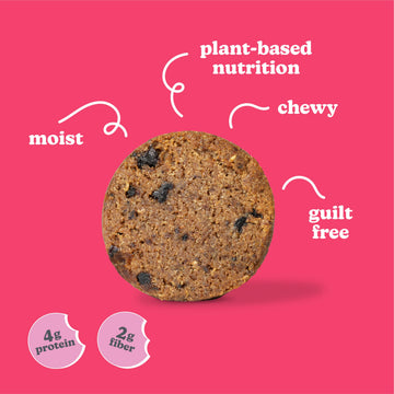 Love + Chew Soft Baked Protein Cookies, Gluten Free | (18) Count Cherry Almond Minis | Vegan, Paleo, Non GMO and Packed with Sup