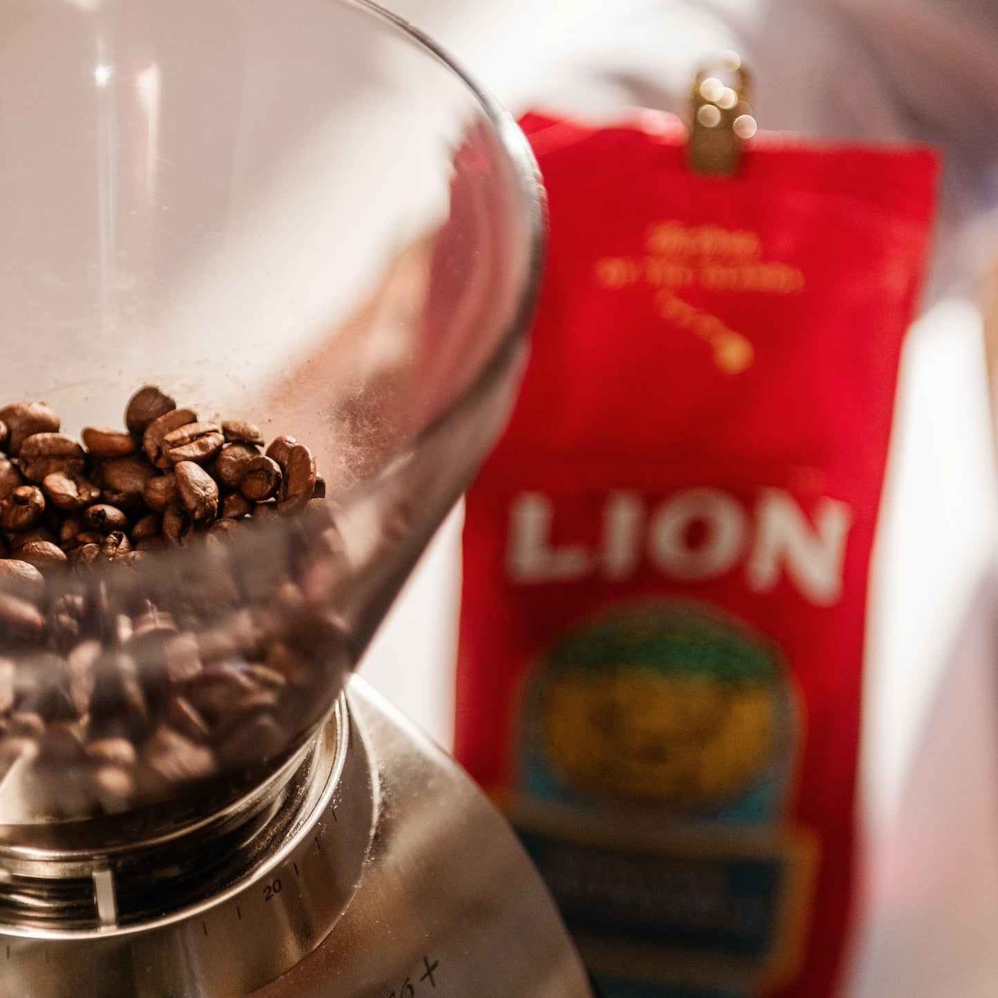 Lion Coffee Chocolate Macadamia Flavored Ground Coffee, Light Roast, Hawaiian Inspired Taste - 24 Ounce Bag