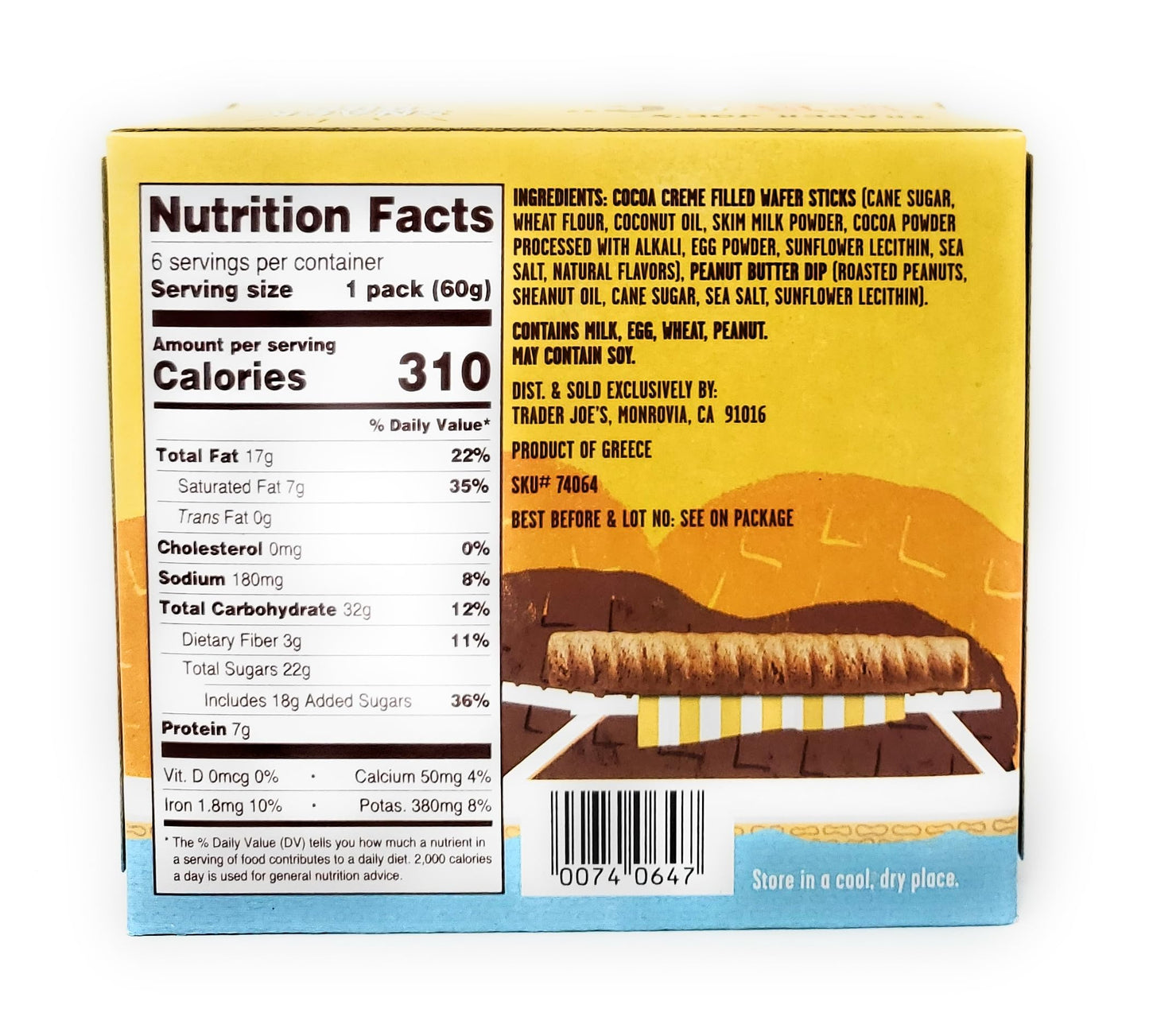 Pb&J Crispy Cocoa Creme Filled Wafer Sticks With Peanut Butter Dip Snack Duo Net Wt. 12.7 Oz (360G) - Pack Of 1