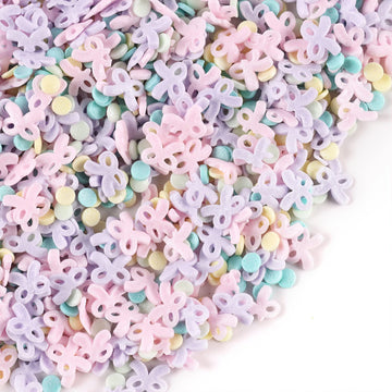 Sprinkles For Cake Decorating, 7 Ounces Macaron Color Bows Confetti Sprinkles For Cupcake, Cookies, Ice Cream Topper, Edible Cak
