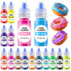 Food Coloring Cake Decorating Set - 16 Vibrant Color Food Grade Food Dye Liquid Edible Tasteless Concentrated Neon Icing Colors 