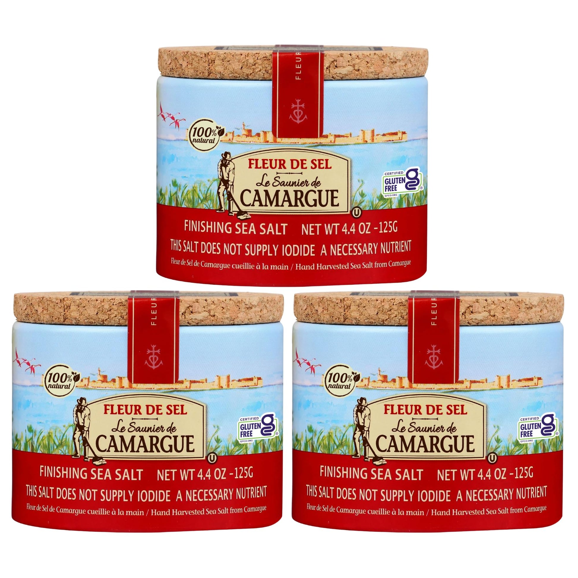 Le Saunier De Camargue Fleur Del Sel Finishing Sea Salt, 4.4 oz (Pack of 3) Multi