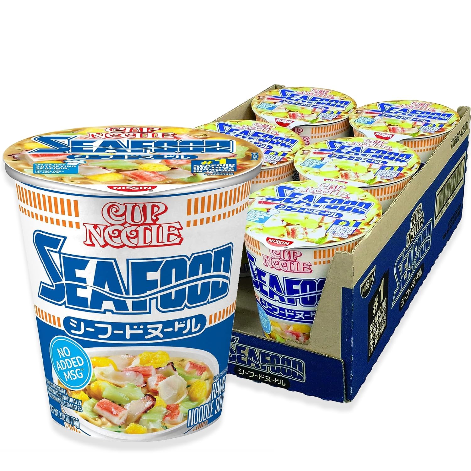 Nissin, Cup Noodles Soup, Seafood Flavor, 2.68 Oz (Case Of 6)
