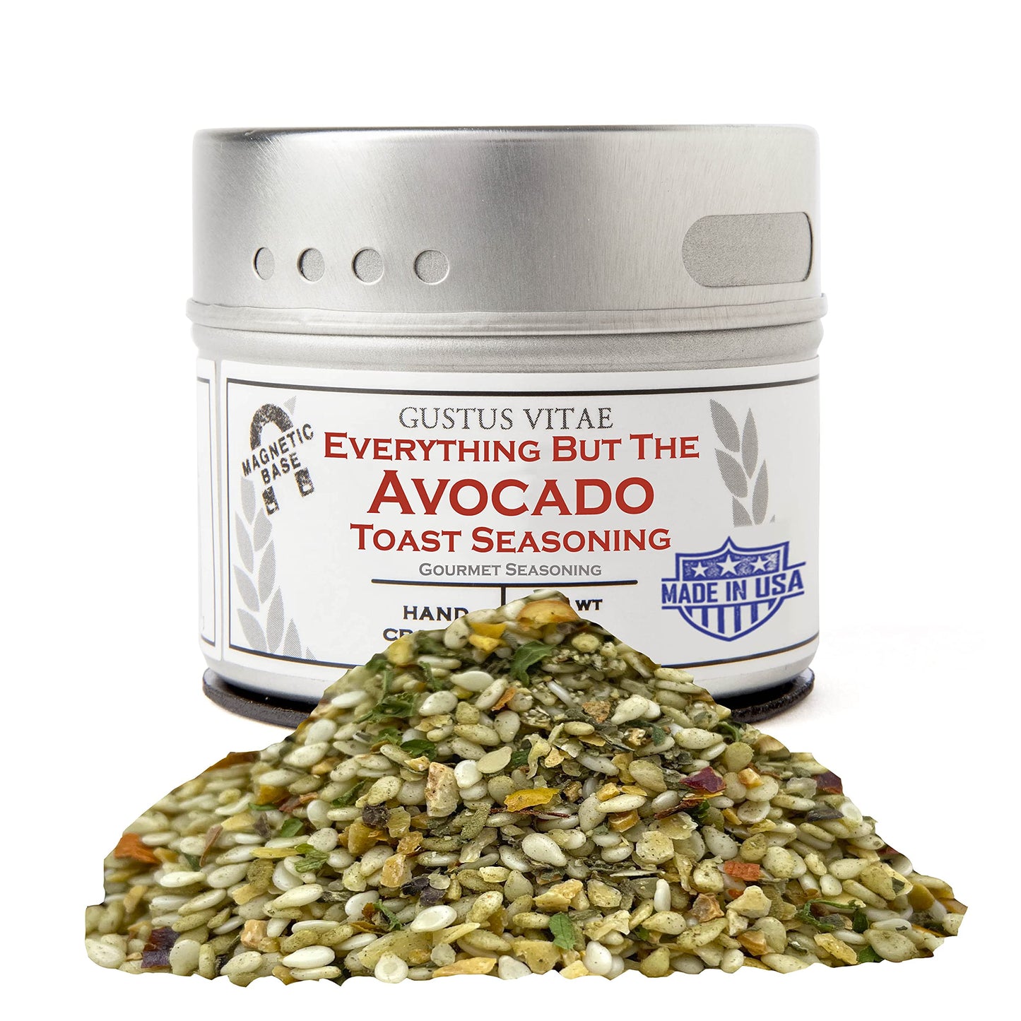 Everything But The Avocado Toast - Authentic Gourmet Spice Mix & Artisanal Seasoning - Non Gmo- 1.9 Oz - Small Batch - Magnetic