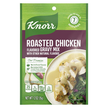 Knorr Gravy Mix Roasted Chicken Gravy, 1.2 oz, Pack of 24, No Artificial Flavors, No Added MSG
