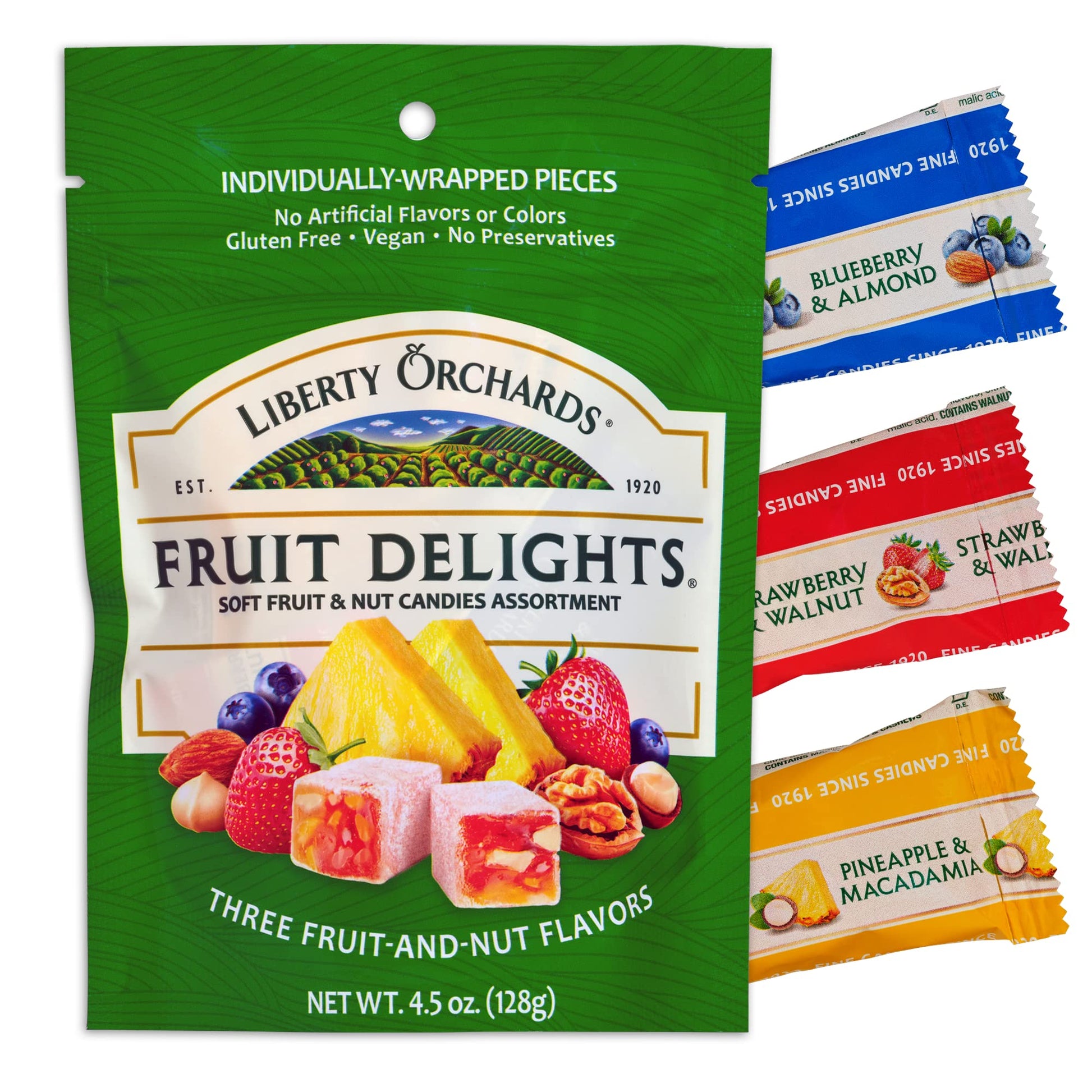 Liberty Orchards New Fruit Delights Package! - Vegan Turkish Delight Candy 4.5Oz
