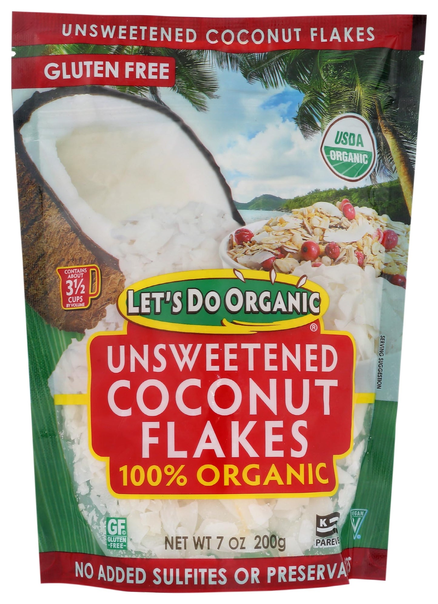 Let s Do Organic Unsweetened Coconut Flakes, 7 oz
