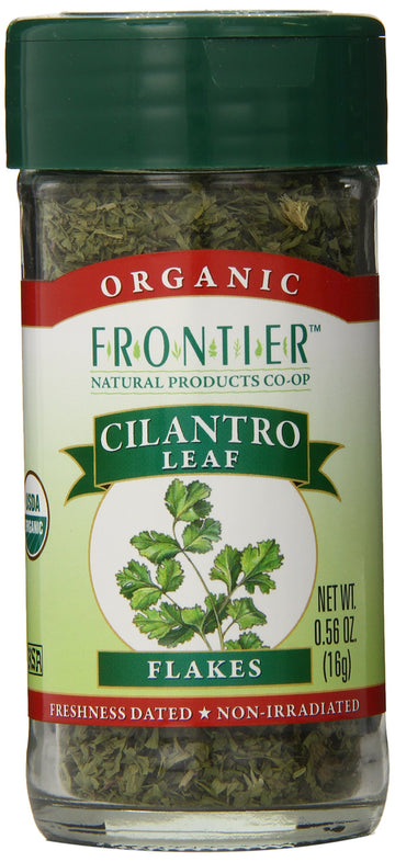 Frontier Organic Cilantro Leaf Flakes, 0.56-Ounce Container (Pack of 6)