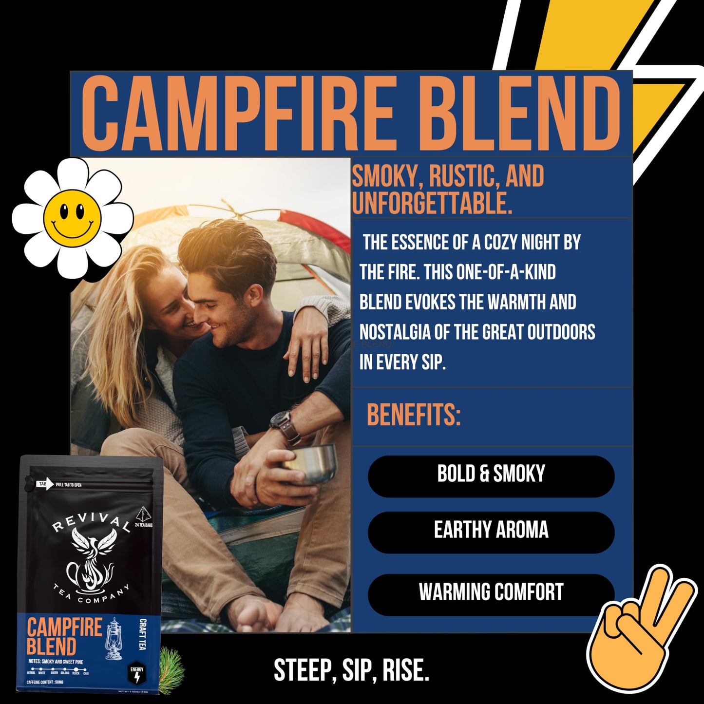Revival Tea Company Campfire Blend Lapsang Souchong Black Tea - 24 Tea Bags
