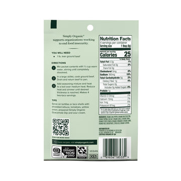 Simply Organic Southwest Taco Seasoning, Certified Organic | 1.13 Oz