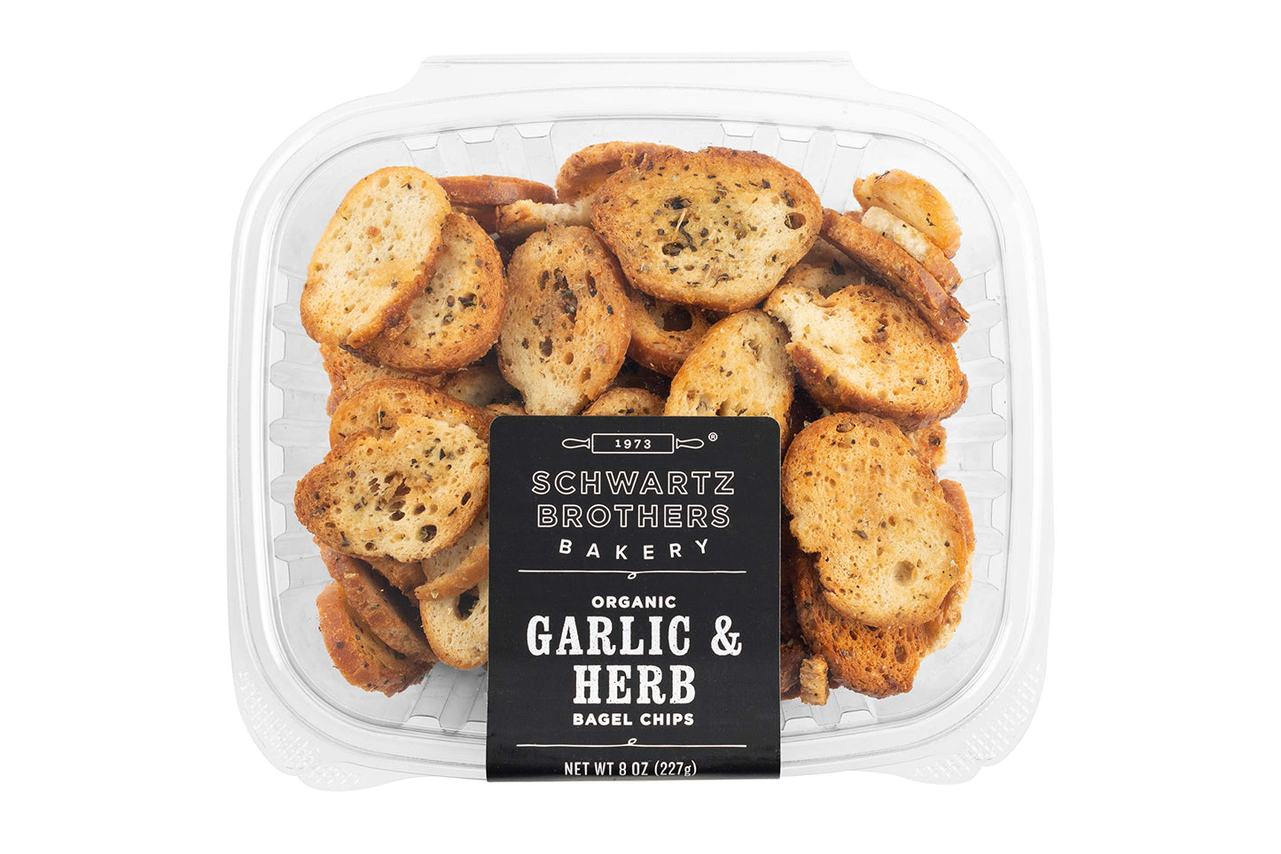 Schwartz Brothers Bakery Organic Garlic & Herb Bagel Chips, 8 Oz